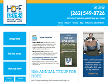 Tablet Screenshot of hopecenterwi.org